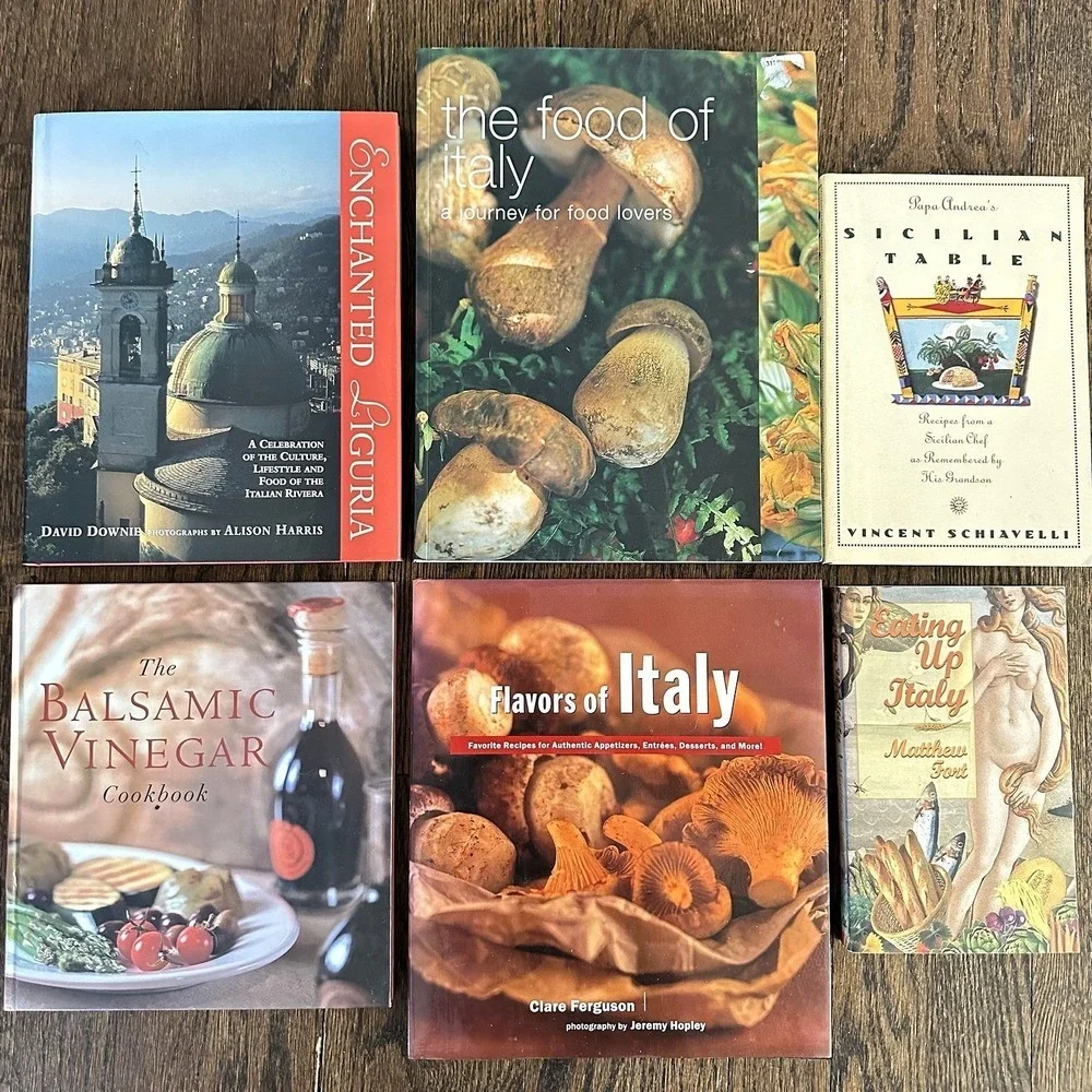 Italian Cookbook‎ Lot 6 Hardcover Books Sicily Liguria Regional Cooking Recipes